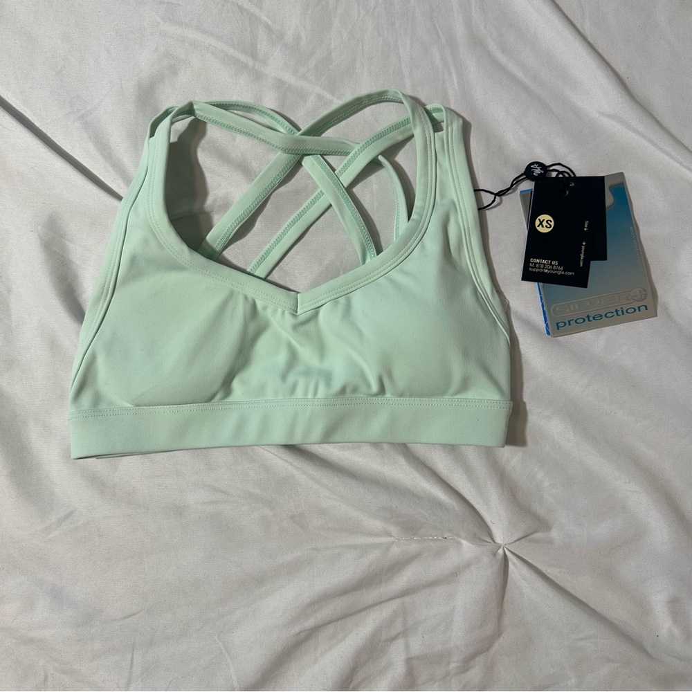 YoungLA Mint Green Sports Bra - Picture 3 of 4